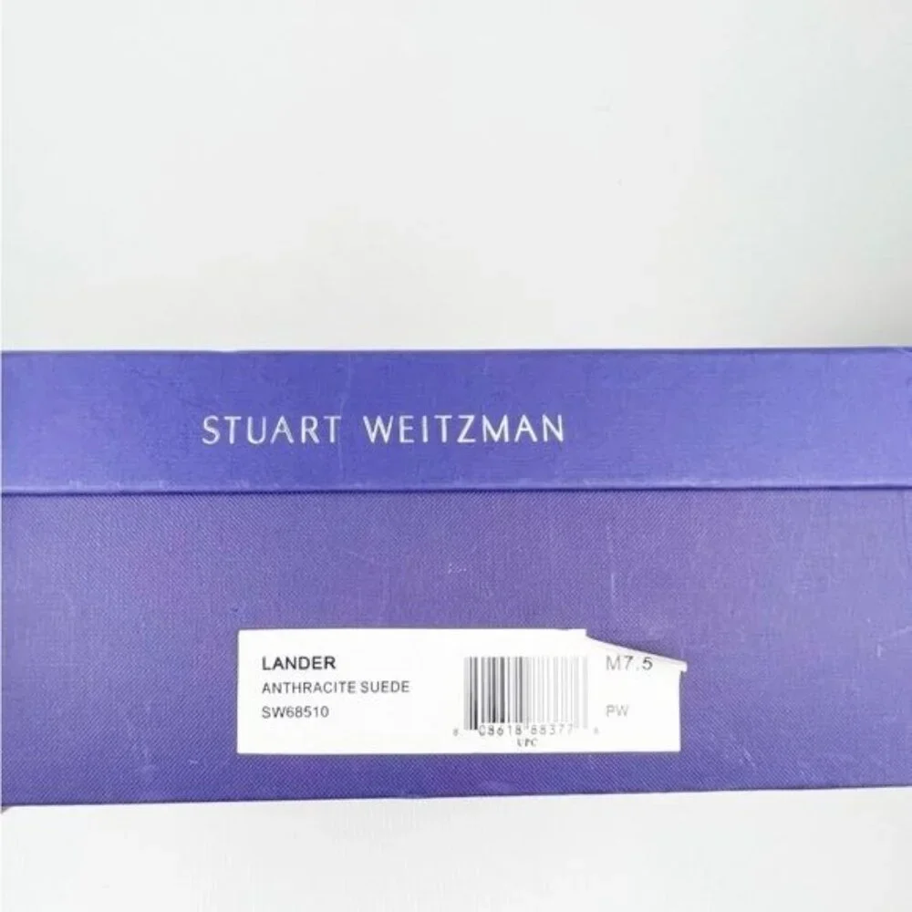 Stuart Weitzman lander otk anthracite suede wedge boots SW68376 size 7.5
